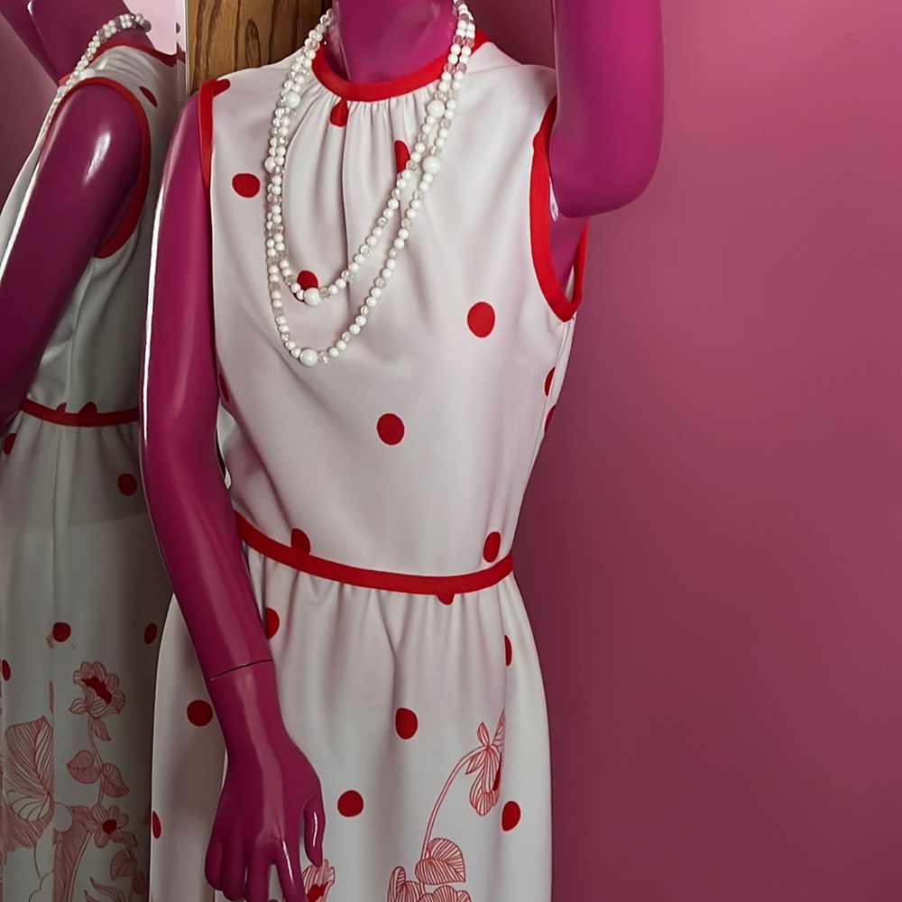 Vintage polyester maxi dress